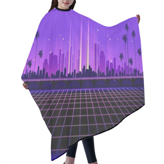 Personality  Retro Wave Synth Hair Cutting Cape
