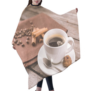 Personality  Coffee Mug Steam And Cinnamon Sticks Hair Cutting Cape