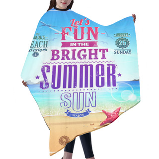 Personality  Summer Retro Poster Hair Cutting Cape