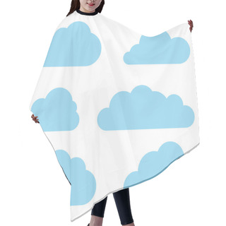 Personality  Clouds Collection. Cloud Shapes Pack. Vector. Hair Cutting Cape