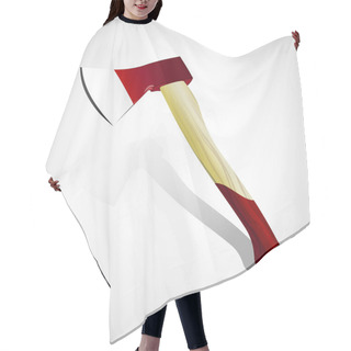 Personality  Ax On White Background Hair Cutting Cape