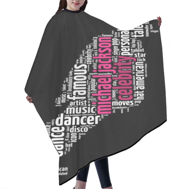 Personality  Celebrity figure graphics hair cutting cape