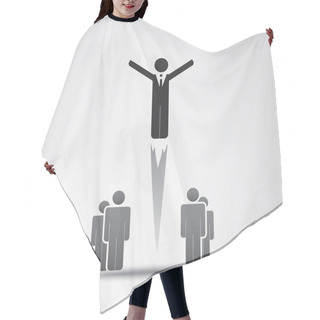 Personality  Boost Your Career - Business Icon Design Hair Cutting Cape