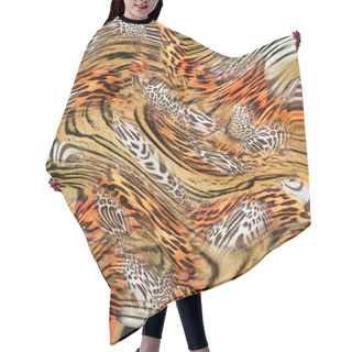 Personality  Tiger And Leopard Skin Background Hair Cutting Cape