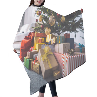 Personality  Gifts Under Christmas Tree Hair Cutting Cape