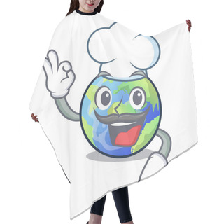 Personality  Chef Earth Above The Sky The Mascot Vector Illustration Hair Cutting Cape