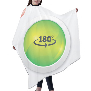 Personality  Angle 180 Degrees Sign Icon. Geometry Math Symbol Hair Cutting Cape