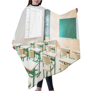 Personality  Interior Of Empty Modern Classroom At School Hair Cutting Cape