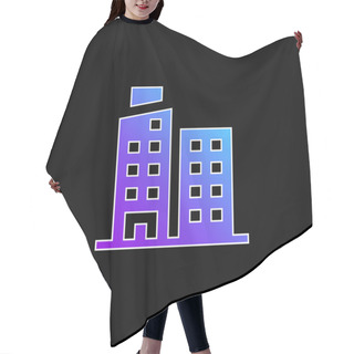 Personality  Apartment Blue Gradient Vector Icon Hair Cutting Cape