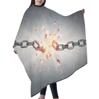 Personality  Broken Chain - Freedom And Separation Concept Hair Cutting Cape