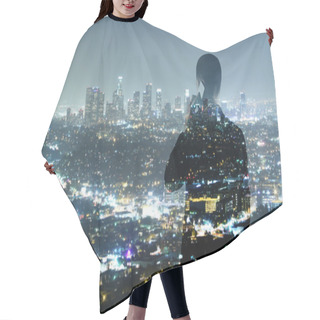 Personality  Businessman And Night City Hair Cutting Cape