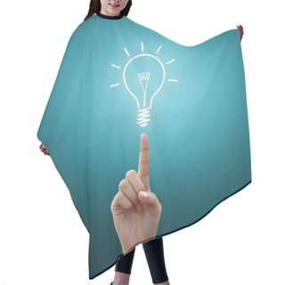 Personality  Bulb Light On Women Hair Cutting Cape