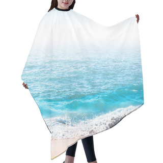 Personality  Seafoam On The Coast With Water Surface On The Background Hair Cutting Cape