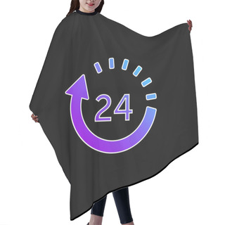 Personality  24 Hours Delivery Blue Gradient Vector Icon Hair Cutting Cape