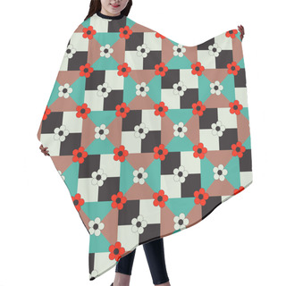 Personality  Abstract Floral Illustration With Geometric Shapes Hair Cutting Cape