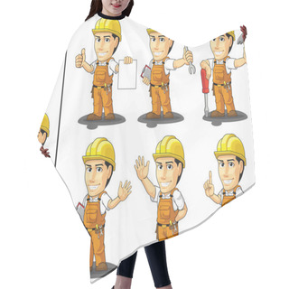 Personality  Industrial Construction Worker Mascot 2 Hair Cutting Cape
