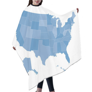 Personality  Map Of The United States Hair Cutting Cape