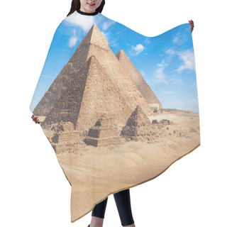 Personality  Scenic View Of Pyramids In Giza With Delightful Sky On Background  Hair Cutting Cape