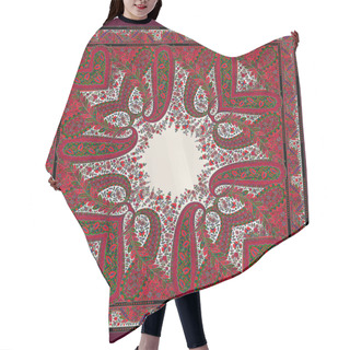 Personality  Abstract Paisley Motifs Scarf Design Hair Cutting Cape