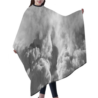 Personality  Vivid Background Of Heavy Smoke, Carbon Dioxide Concept - Abstract 3D Rendering Hair Cutting Cape