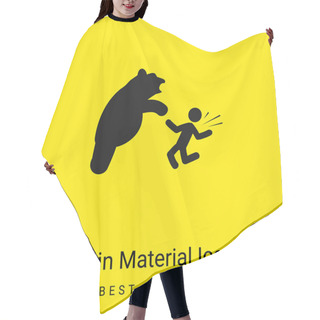 Personality  Bear Attacking Minimal Bright Yellow Material Icon Hair Cutting Cape