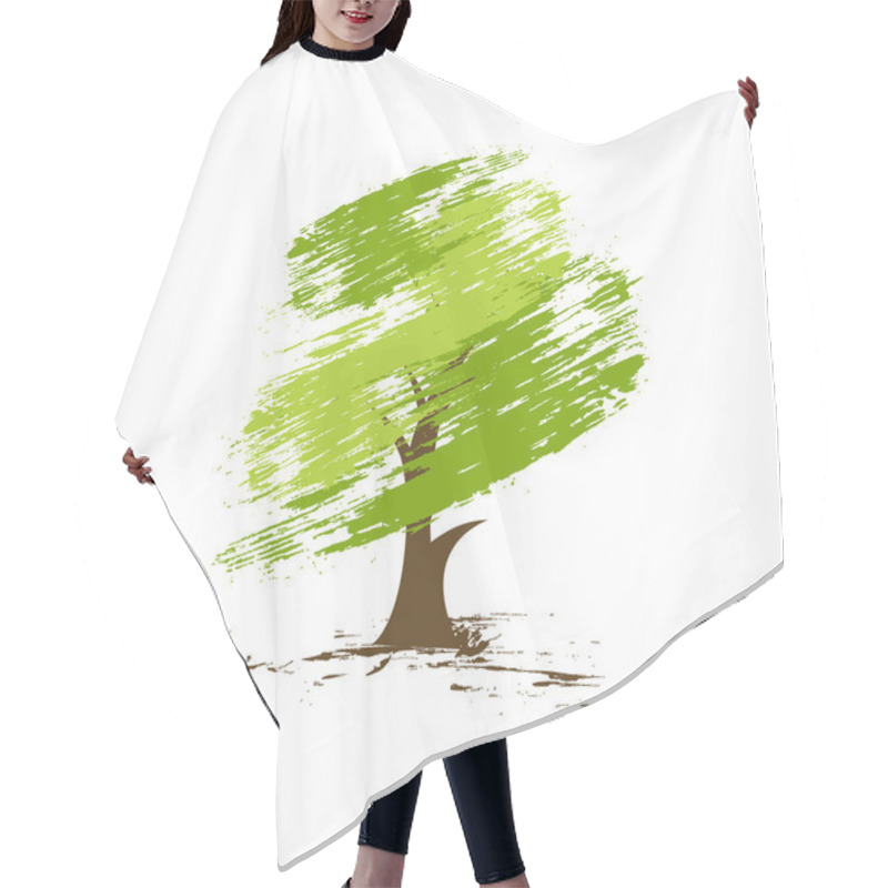 Personality  Green Eco Tree Hair Cutting Cape