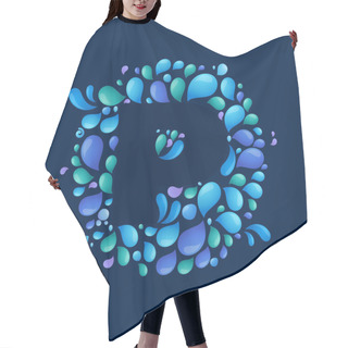 Personality  P Letter In Circle Of Splashes Hair Cutting Cape