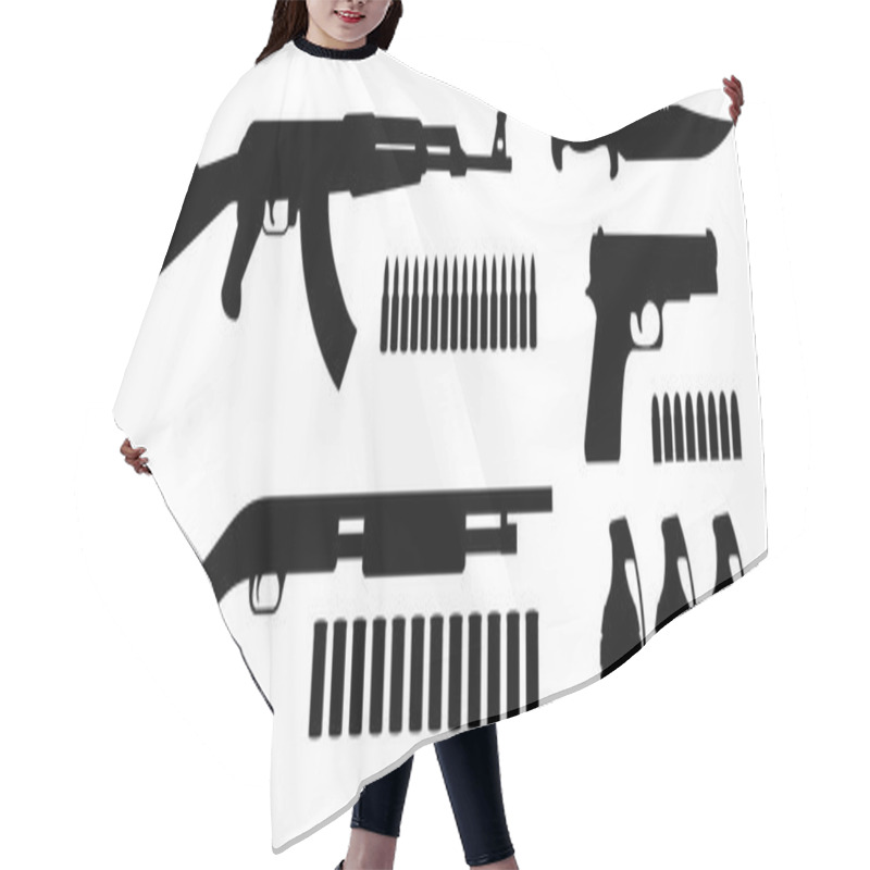 Personality  Weapon Game Resources Silhouettes Pack Hair Cutting Cape