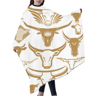 Personality  Cow And Bull Head Collection Hair Cutting Cape