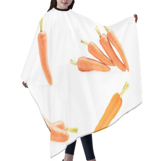 Personality  Collage Of Various Compositions With Carrots Hair Cutting Cape
