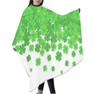 Personality  Clover's Leaves Background. St. Patrick's Day Background Horizontal Composition Hair Cutting Cape