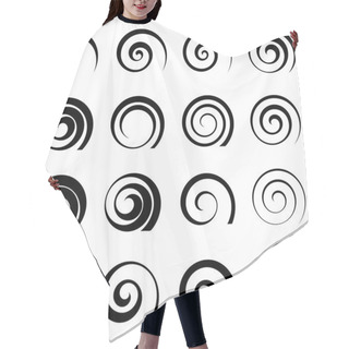 Personality  A Set Of Swirl Spiral Elements Hair Cutting Cape
