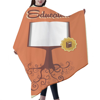 Personality  Trendy Education Tree Poster Hair Cutting Cape