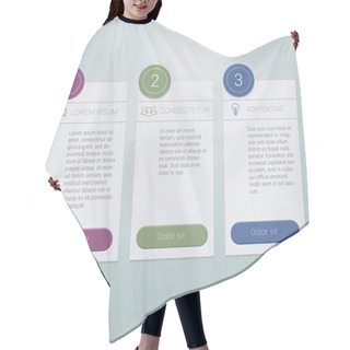 Personality  123 Blocks Infographic Template Hair Cutting Cape