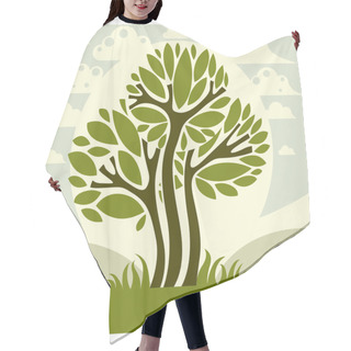 Personality  Fantasy Landscape With Stylized Trees Hair Cutting Cape