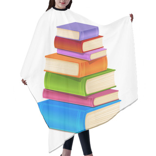 Personality  Stack Of Colorful Books Hair Cutting Cape