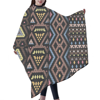 Personality  Set Of Four Patterns. Hair Cutting Cape