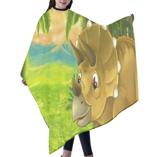Personality  Cute Baby Triceratops Cartoon Hair Cutting Cape