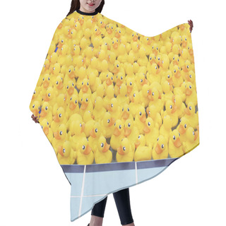 Personality  Yellow Toy Duck Floating In The Pool Hair Cutting Cape