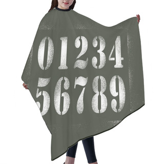 Personality  Numbers Stencil Spray Hair Cutting Cape