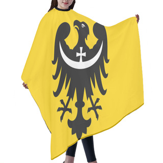 Personality  Flag Of Lower Silesian Voivodeship, Poland. Vector Format Hair Cutting Cape