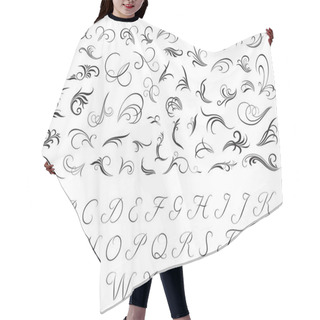 Personality  Floral Patterns And Initials Hair Cutting Cape