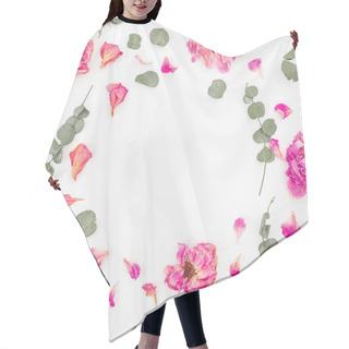 Personality  Pink Roses And Leaves Hair Cutting Cape