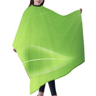 Personality  Green Leaf Background Hair Cutting Cape
