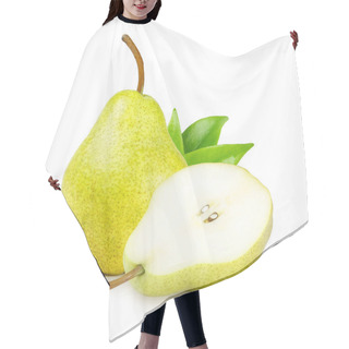 Personality  Pear With Green Leaves Hair Cutting Cape