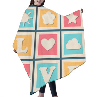 Personality  Set Of Vintage Vector Love Background Hair Cutting Cape
