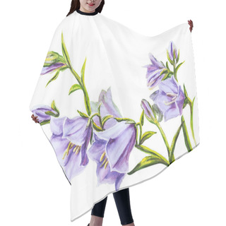 Personality  Watercolor Painting Of The Bell Flowers Hair Cutting Cape