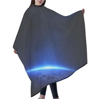 Personality  Earth At Night With City Lights Hair Cutting Cape