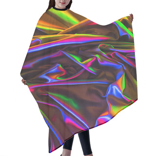 Personality  Colored Crumpled Shiny Satin Fabric Background Hair Cutting Cape