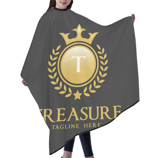 Personality  Letter T Logo - Classic Luxurious Style Logo Template Hair Cutting Cape